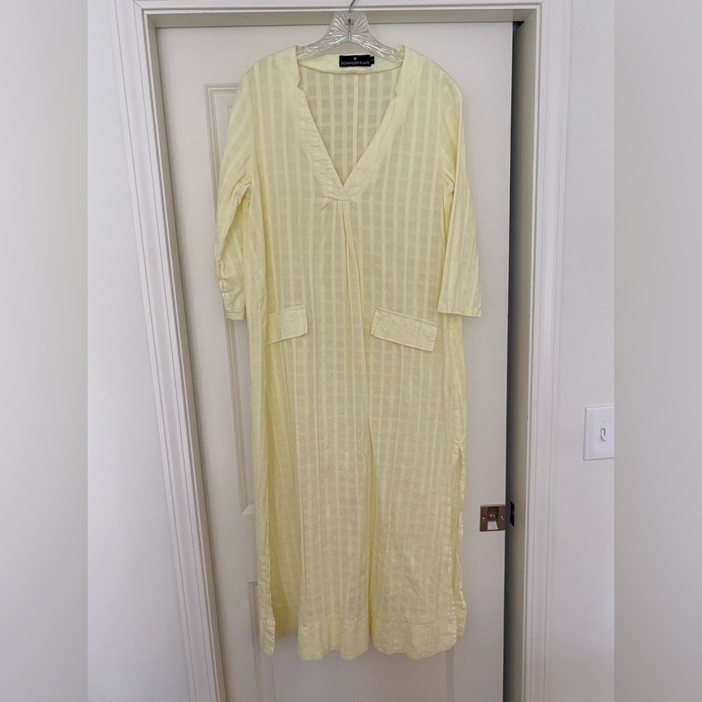 Pomander Place Yellow Carolina Caftan Size Small